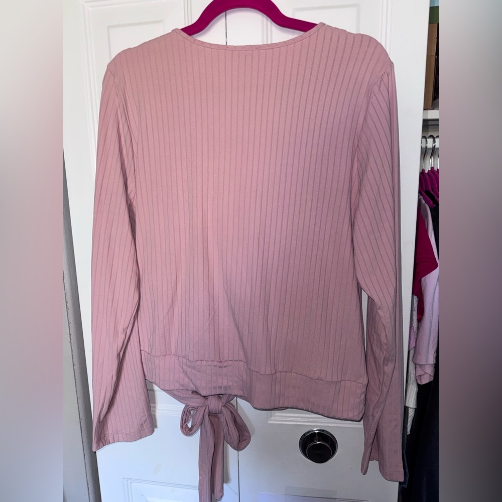 White Birch Blush Ribbed Top - Picture 3 of 4